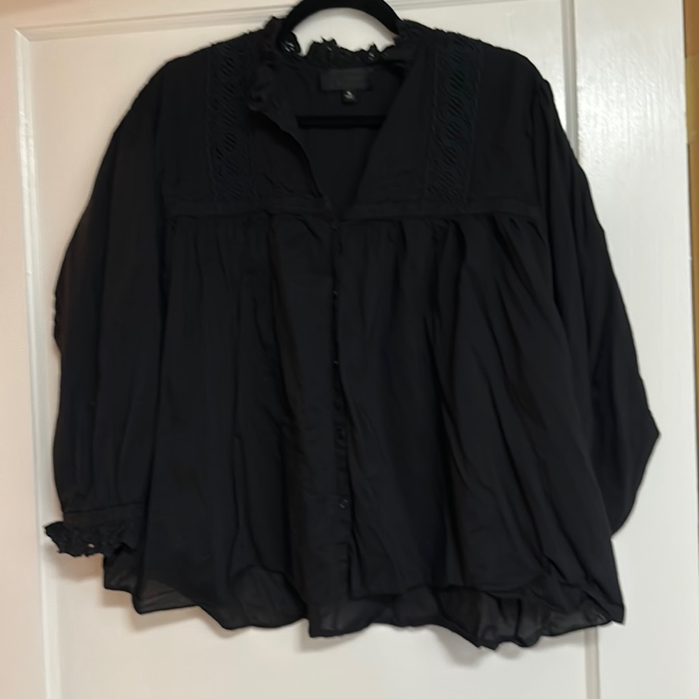 NILI LOTAN - black oversize tunic top